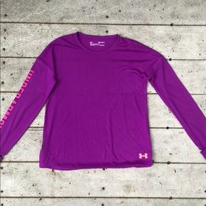 Girls Under Armour Big Long Sleeve Tee